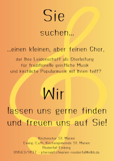 Chorleiter gesucht